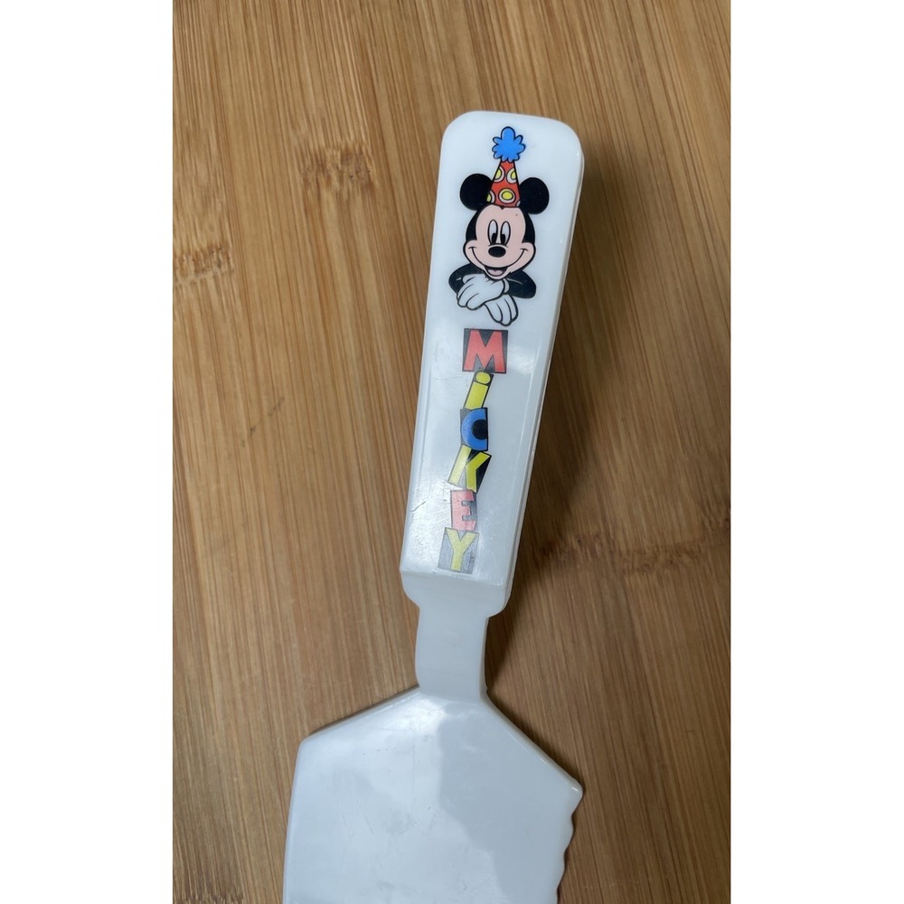 Disney Vintage Mickey Mouse Pie Server Spatula Plastic Melamine White Birthday - Picture 11 of 14
